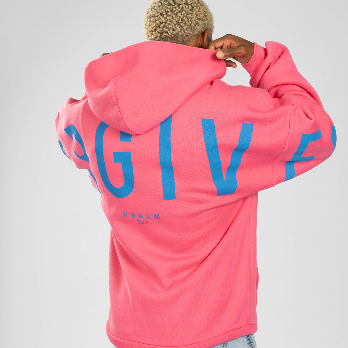 Forgiven - Hot Pink - Cobalt Blue Print