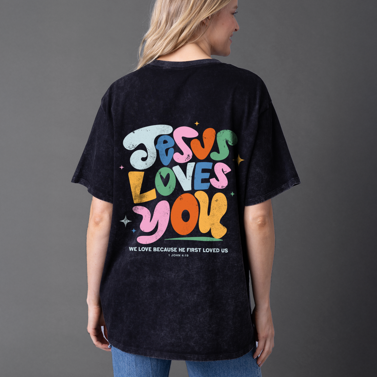 Paper Flower Bon Bon Jesus Loves You Tee