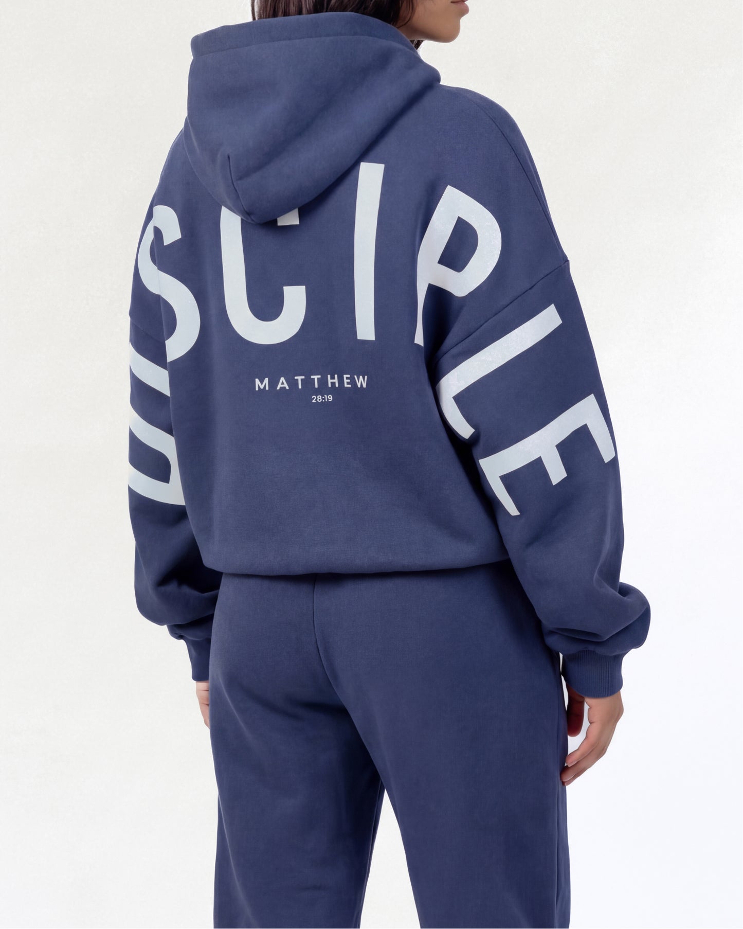 Disciple - White Print - Oceana | Abigayle is 5'8’’ and wears a size XS