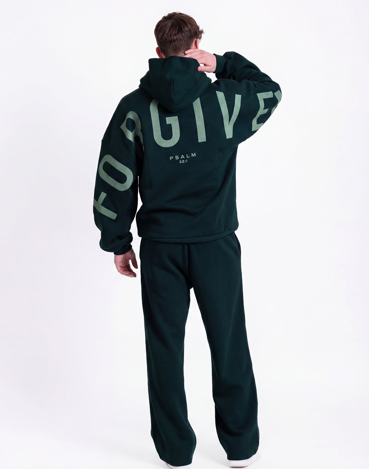 Forgiven - Heritage Green | Tyler is 6’ and wears a size M