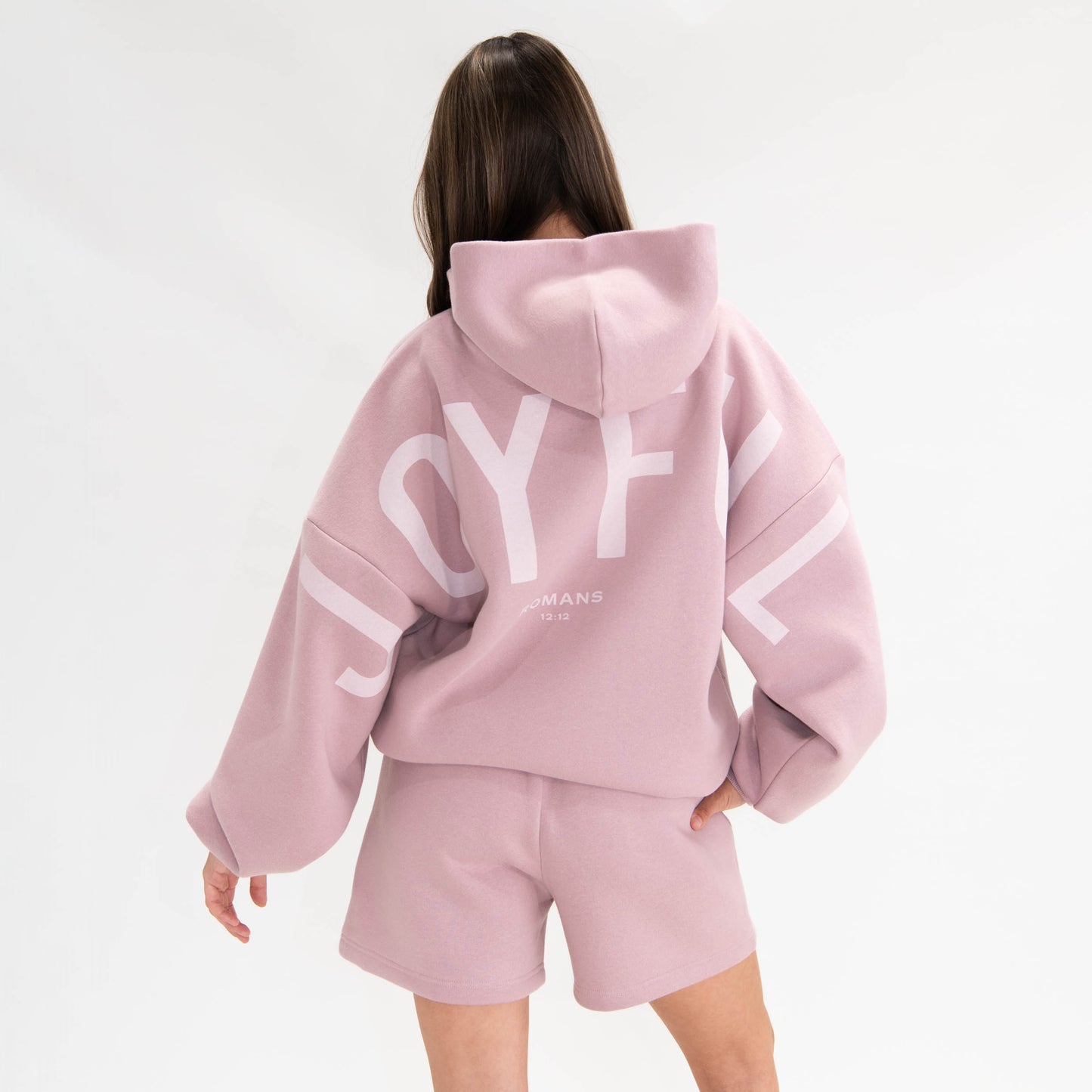 Mauve Shadows - Joyful White Print