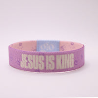 Jesus is King - One Size 3 Pack of Wristbands - Multi Color - One Size