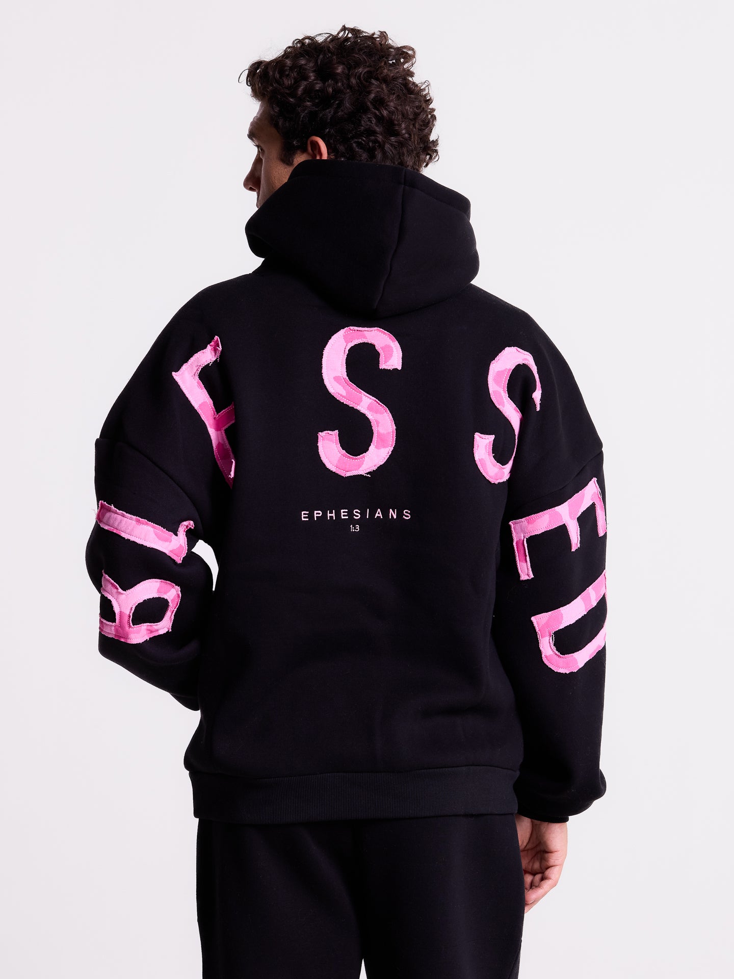 Blessed - Pink Leopard Patch - Black