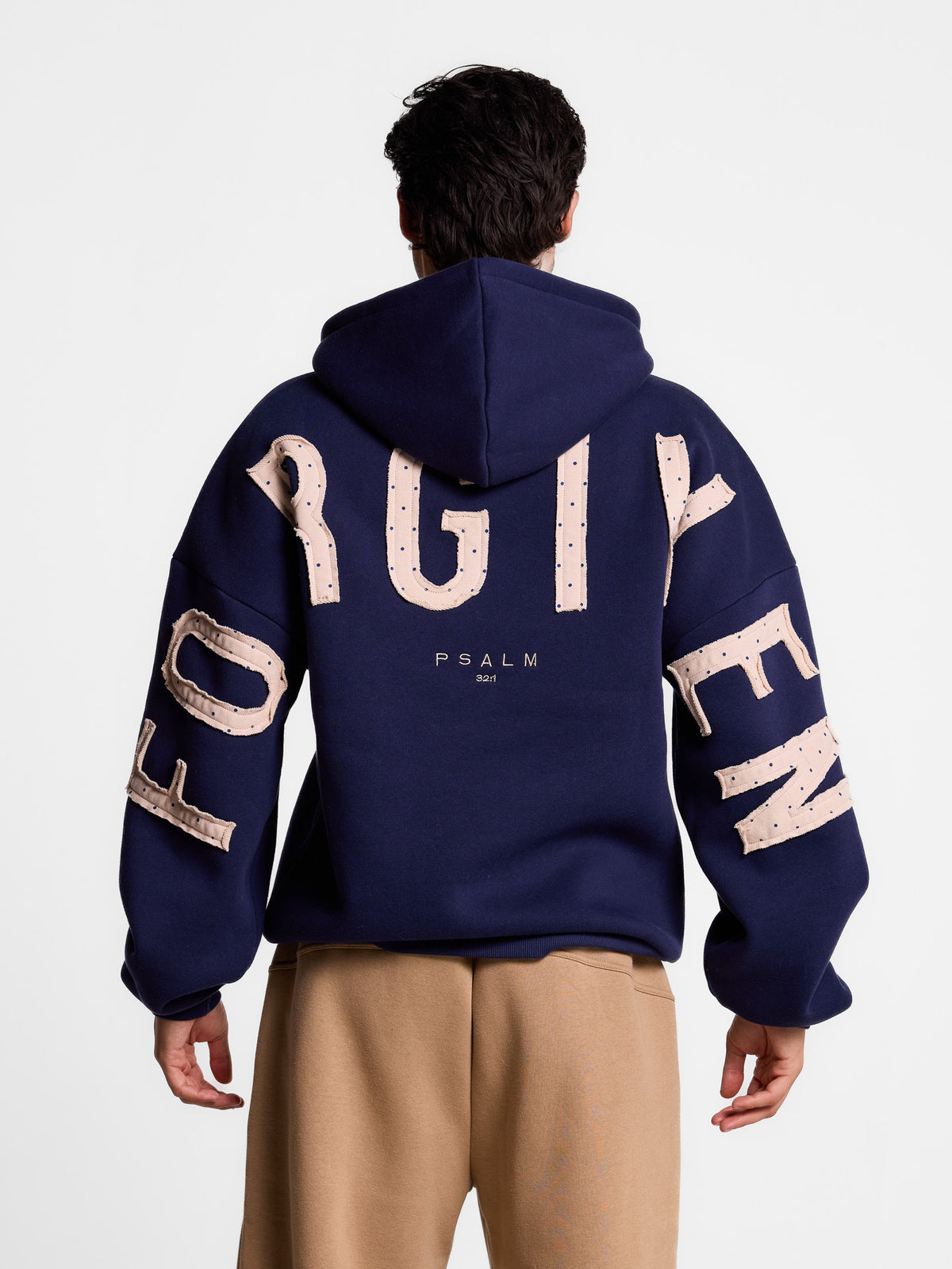 Forgiven - Bone Polkadot Patch - Navy