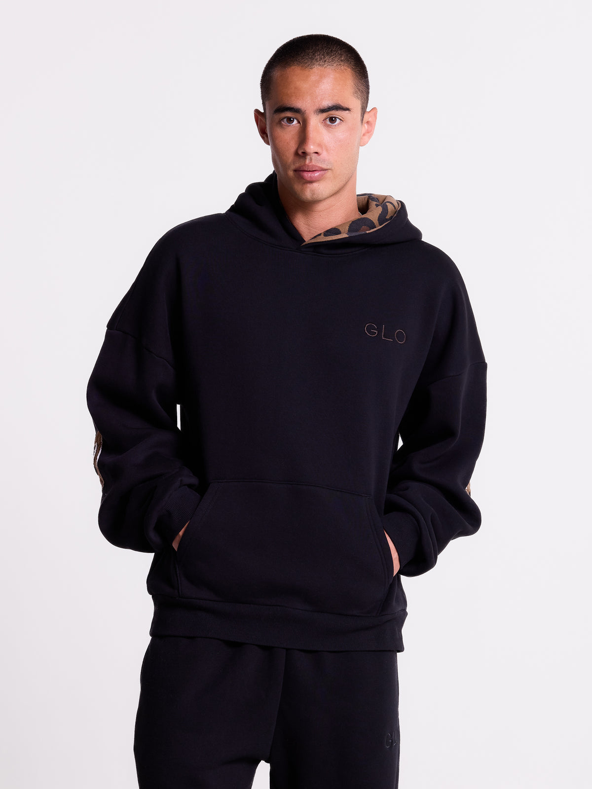 Blessed - Brown Leopard Patch - Black