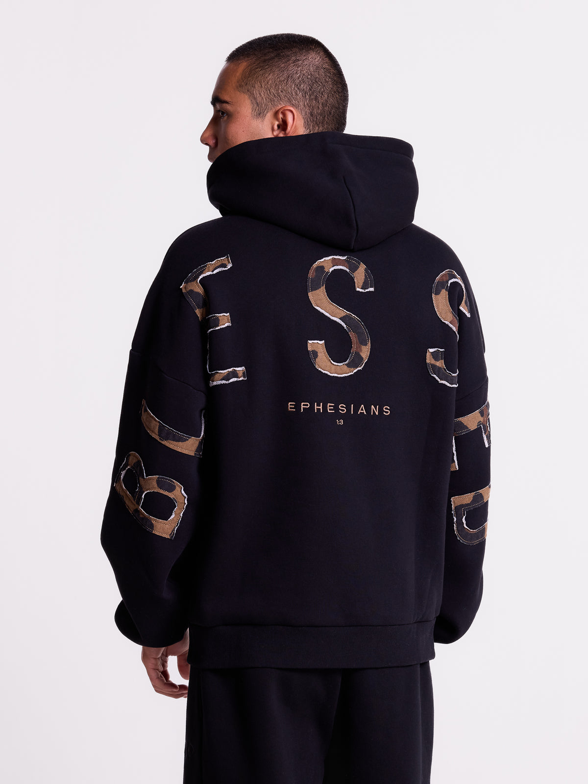 Blessed - Brown Leopard Patch - Black