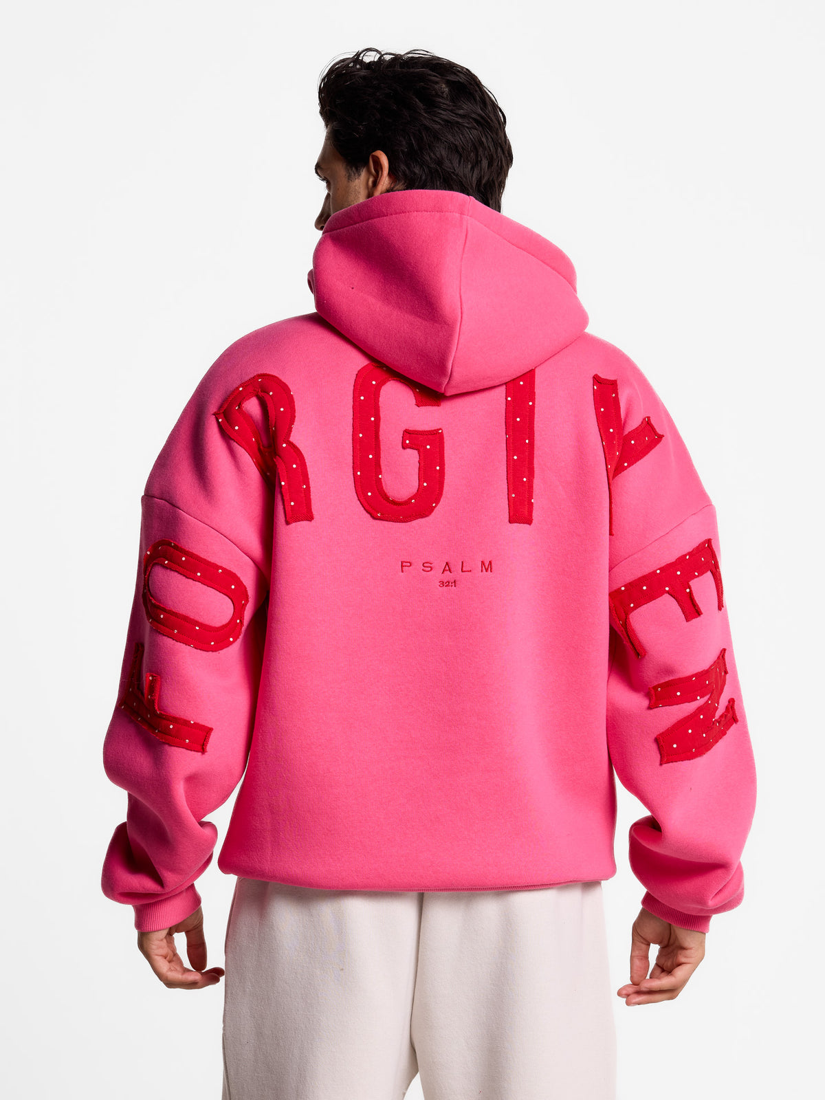 Forgiven - Red Polkadot Patch - Hot Pink