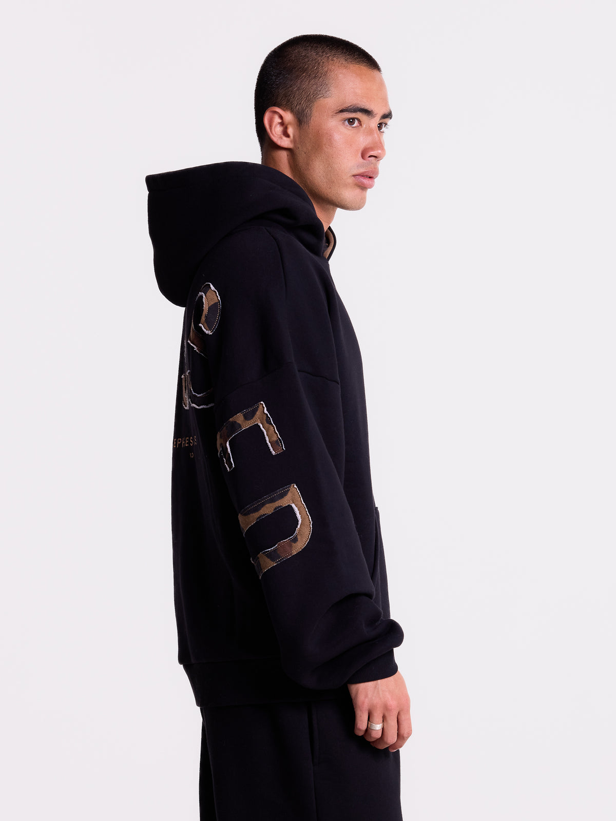 Blessed - Brown Leopard Patch - Black
