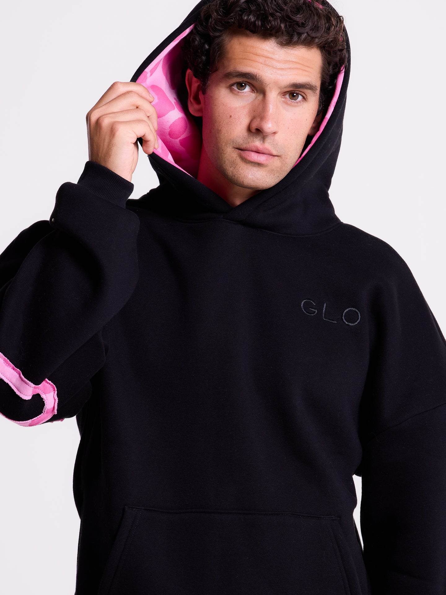 Blessed - Pink Leopard Patch - Black