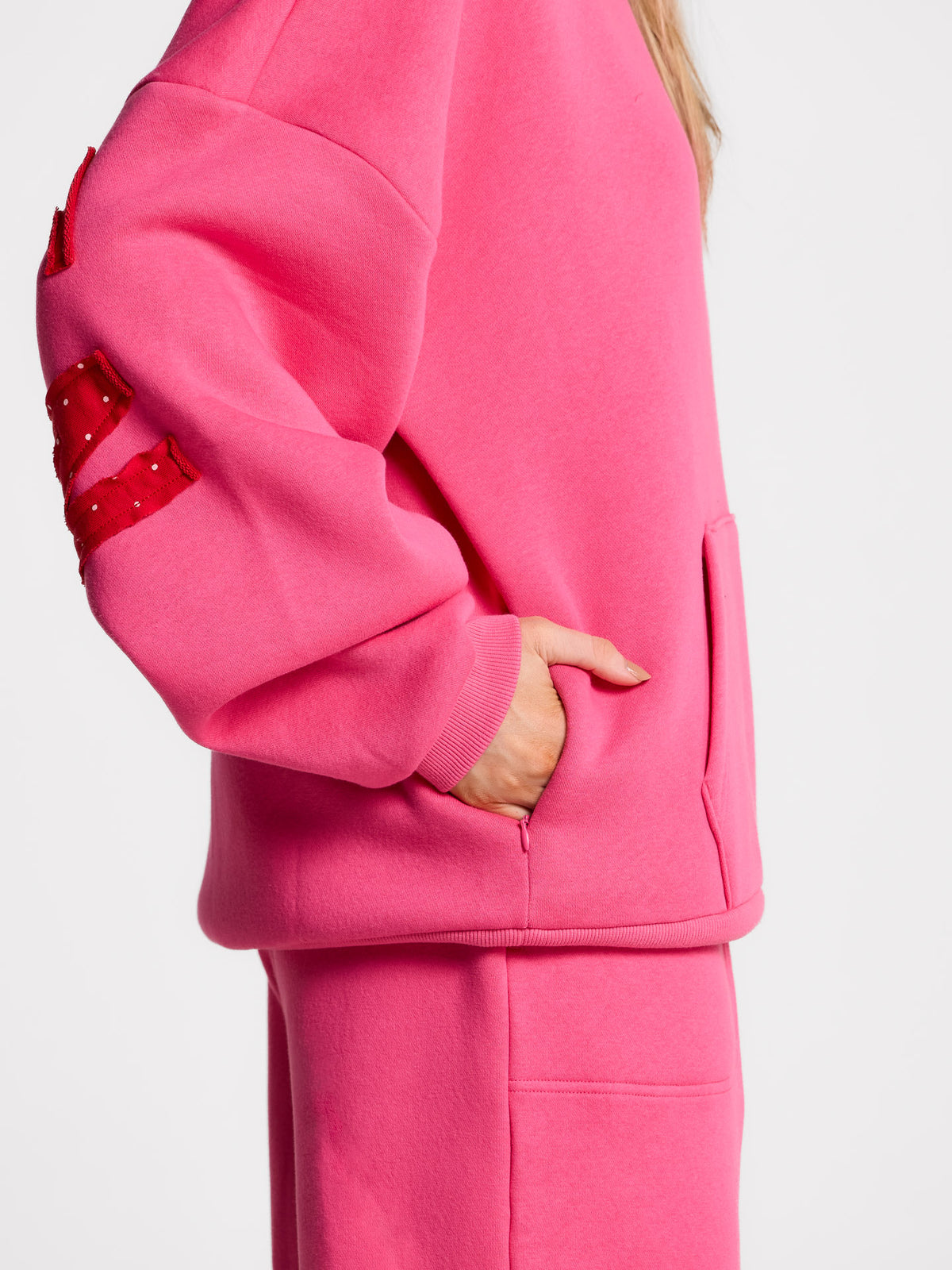 Forgiven - Red Polkadot Patch - Hot Pink