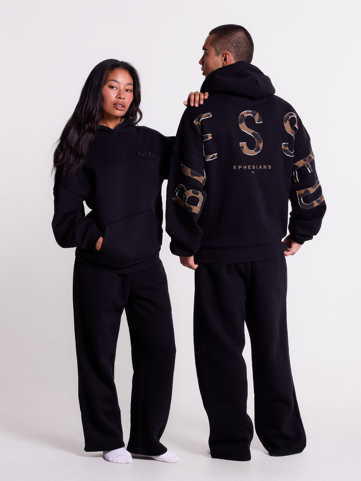 Blessed - Brown Leopard Patch - Black