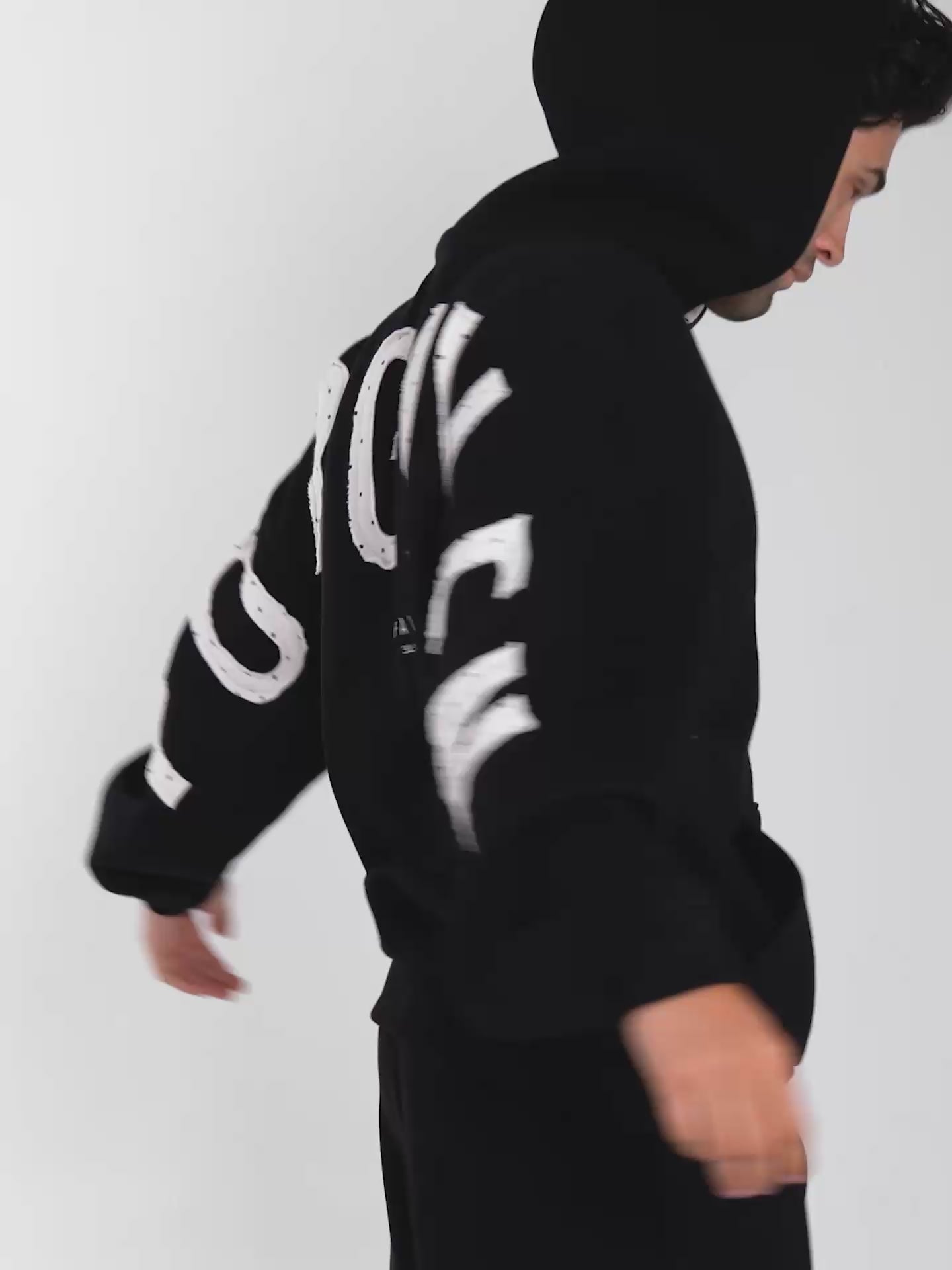 Forgiven - White Polkadot Patch - Black