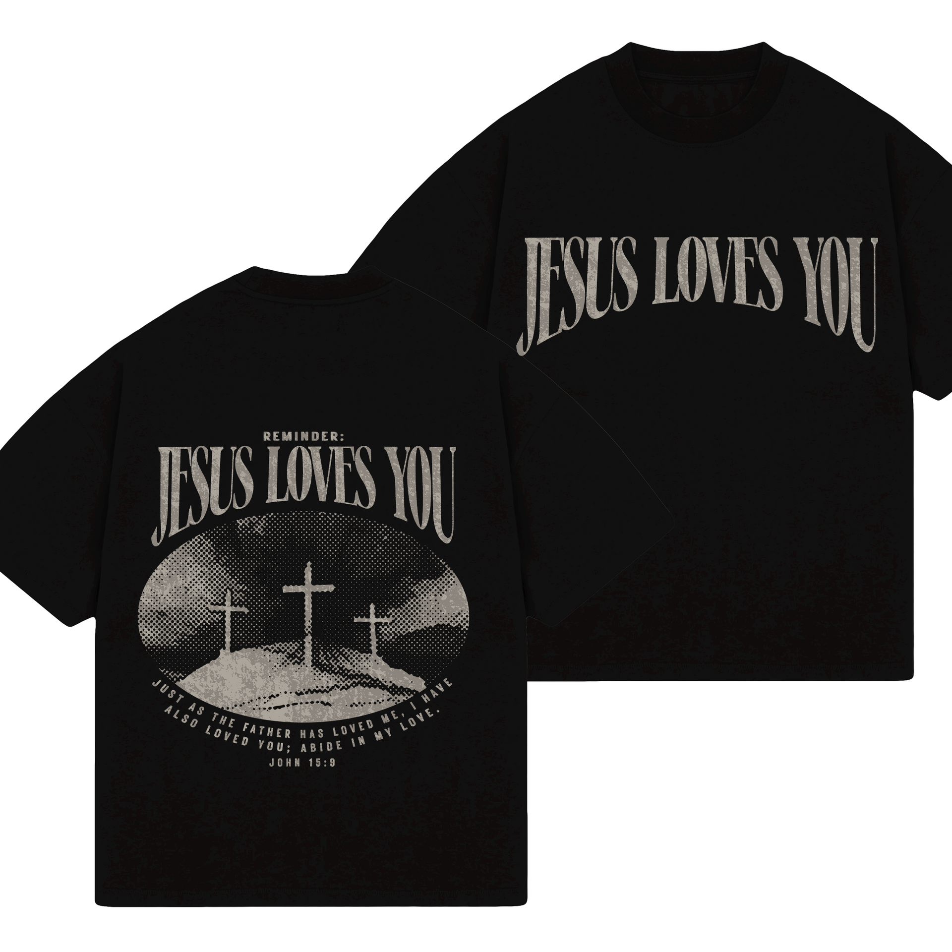 Jesus Loves You T-Shirt In Faded Navy - Foto 7