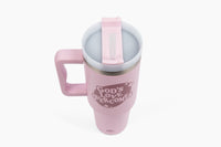 God's Love Overcomes 40oz Tumbler w/ Handle