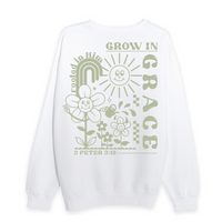 Grow In Grace Crewneck Sweatshirt - White